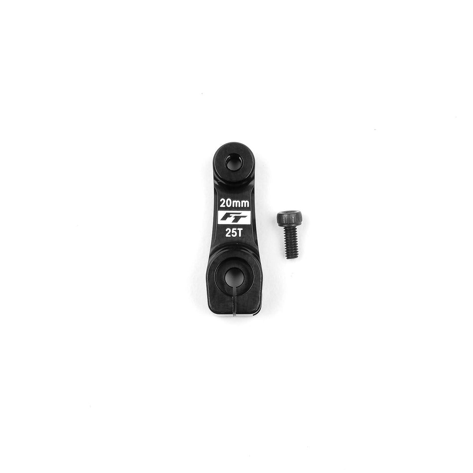 Team Associated FT-81673 Aluminum Clamping Servo Horn, 25T, 20mm, -2mm Offset