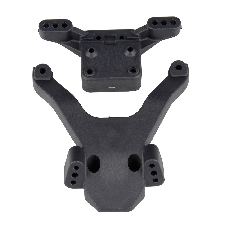 Team Associated FT-91875 RC10B6 Factory Team Top Plate and BallStud Mount, Carbon