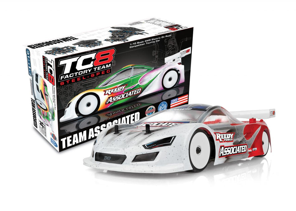Team Associated 30142 RC10 TC8 1/10 Touring Car Kit, Steel Spec